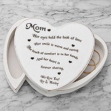Engraved Wooden Heart Jewelry Box - Someone Like You Message - 4785