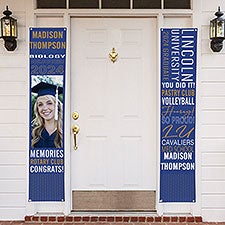 All About The Grad Personalized Graduation Photo Door Banner Set - 47888
