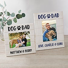 Dog Dad Personalized Shiplap Picture Frame  - 47906