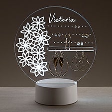 For Her Floral Personalized Acrylic LED Jewelry Holder - 47914