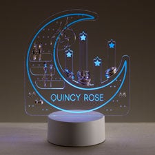 Moon  Stars Personalized Acrylic LED Jewelry Holder - 47939