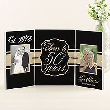 Then & Now Anniversary Story Board Plaque Set - 47942