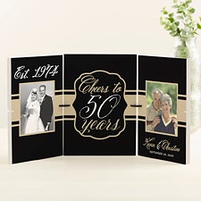 Then  Now Anniversary Story Board Plaque Set  - 47942