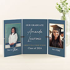 Then & Now Graduation Personalized Story Board Plaque Set - 47947