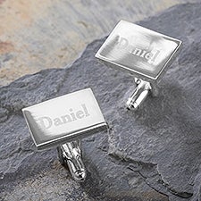 Classic Celebrations Personalized Silver Cufflinks - 47954