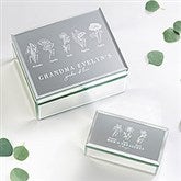 Family Birth Month Flower Engraved Glass Jewelry Box - 47961