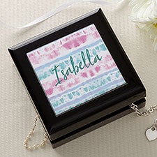 Pastel Tie Dye Personalized Jewelry Box - 47967