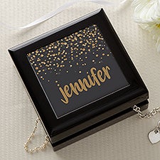 Sparkling Name Personalized Jewelry Box  - 47969
