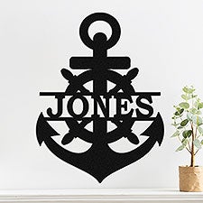 Personalized Anchor Steel Sign - 48040D