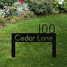 Custom Address Steel Lawn Stake  - 48054D