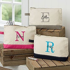 Simple Signature Personalized Makeup Bags - 48078