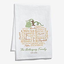 Fall Repeating Name Personalized Flour Sack Towel - 48138
