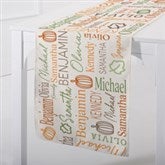 Fall Repeating Name Personalized Table Runner - 48151