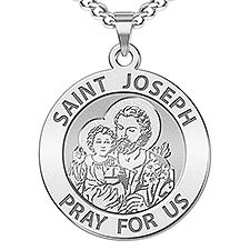 Custom Saint Joseph Engraved Pendant  - 48182D