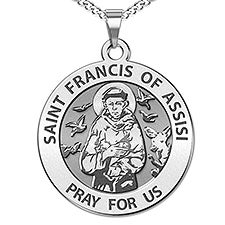 Custom Saint Francis of Assisi Engraved Pendant  - 48205D