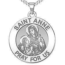 Custom Saint Anne Engraved Pendant  - 48227D