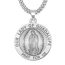 Custom Saint Guadalupe Engraved Pendant  - 48229D