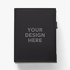 Personalized Engraved Logo Black Metal Journal - 48232
