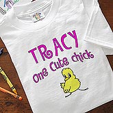 Custom First Easter Baby T-Shirt - Cute Chick Design