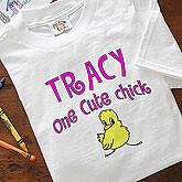 Kids Custom Easter Hooded Sweatshirt - Cute Chick