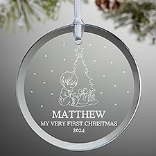 My Very First Christmas Precious Moments® Personalized Glass Ornament - 48325