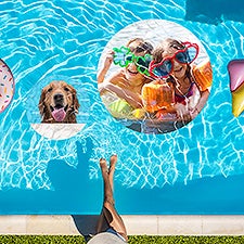 Personalized Vinyl Photo Pool Mat - Round - 48374