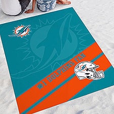 NFL Miami Dolphins Personalized Beach Blanket - 48385