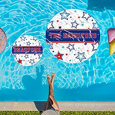 Americana Stars Personalized Round Vinyl Pool Mat - 48398