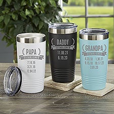 Date Established Personalized 20 oz. Vacuum Insulated Stainless Steel Tumblers  - 48403