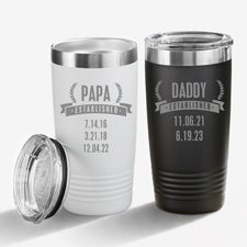 Date Established Personalized 20 oz. Vacuum Insulated Stainless Steel Tumblers  - 48403