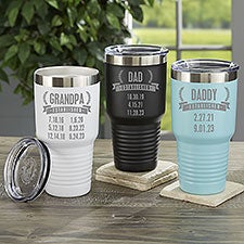 Date Established Personalized 30 oz. Vacuum Insulated Stainless Steel Tumblers  - 48404