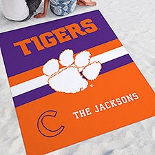 NCAA Clemson Tigers Personalized Beach Blanket - 48415