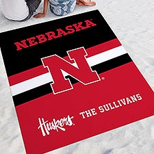 NCAA Nebraska Cornhuskers Personalized Beach Blanket - 48422