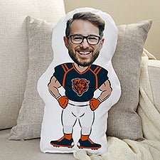 NFL Chicago Bears Personalized Photo Character Throw Pillow - 48456