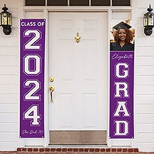 Collegiate Year Personalized Photo Door Banner Set - 48464