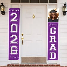 Collegiate Year Personalized Photo Door Banner Set - 48464