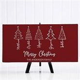 Scripted Names Christmas Tree Personalized Canvas Print  - 48564