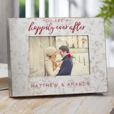 Happily Ever After Personalized Metal Wedding Picture Frame  - 48571