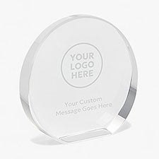Personalized Logo Round Crystal Award Last - 48572