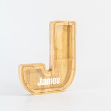Personalized Wood Letter Bank - Small - 48633D
