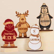Santa and Friends Personalized Wood Christmas Characters  - 48667