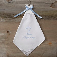 Personalized Bridal Dress Wedding Handkerchief - 4867