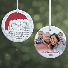 Santa Repeating Name Personalized Ornaments - 48681