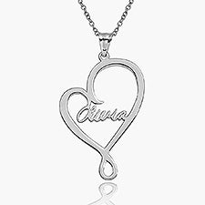 Personalized Family Hugging Heart Pendant  - 48692D