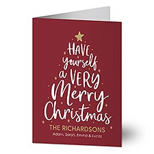 Joyful Tidings Personalized Christmas Card - 48696