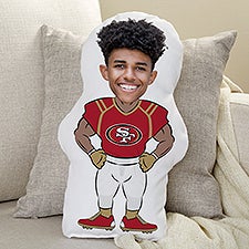 San Francisco 49ers Personalized Photo Football Character Pillow  - 48699