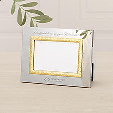 Personalized Logo Silver & Gold Hammered Frame- 4x6 - 48705