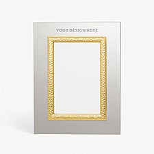 Personalized Logo Silver  Gold Hammered Frame - 48705