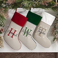 Initially Christmas Personalized Christmas Stockings - 48706
