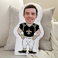 New Orleans Saints Personalized Photo Character Throw Pillow - 48722